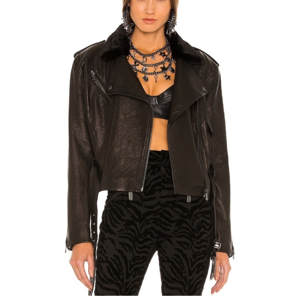 Dundas x revolve Real leather jacket